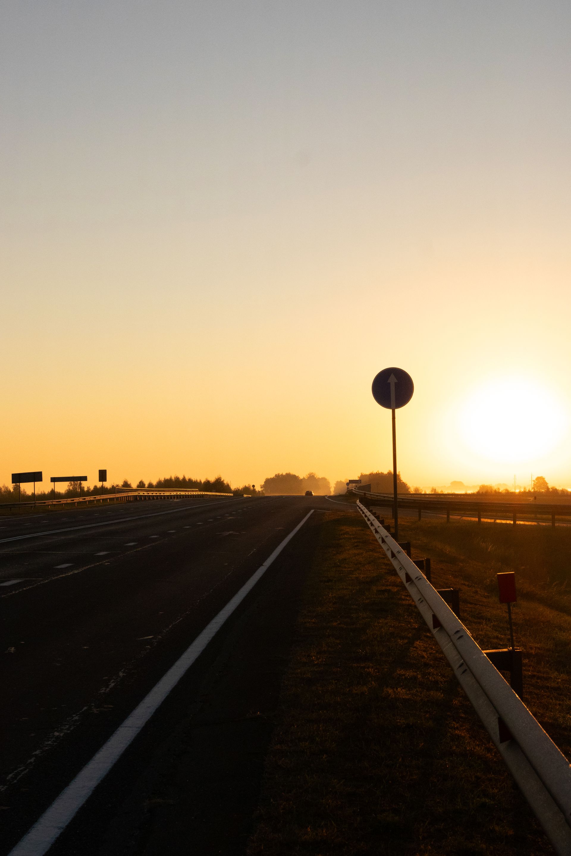 Highway at sunrise